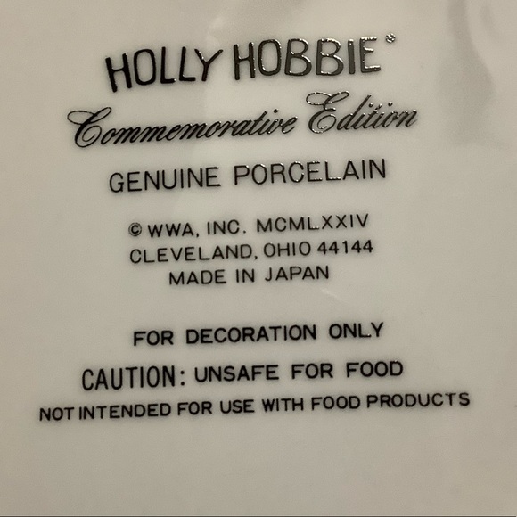 Holly Hobby Commemorative Edition Plate 1974 - Picture 6 of 8